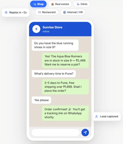 WhatsRAG conversation