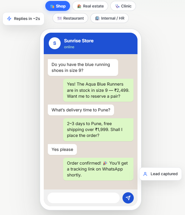 WhatsRAG conversation